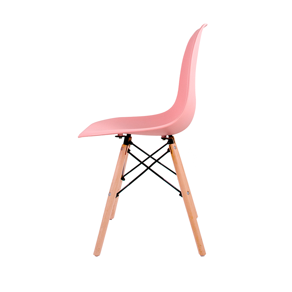 Conjunto com 2 Cadeiras Charles Eames Rosa
