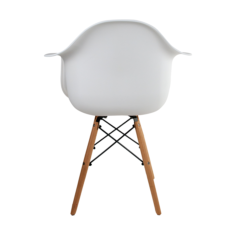 Conjunto com 2 Cadeiras Charles Eames com Braço I Branco