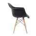 Conjunto com 2 Cadeiras Charles Eames com Braço I Preto