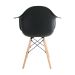 Conjunto com 2 Cadeiras Charles Eames com Braço I Preto