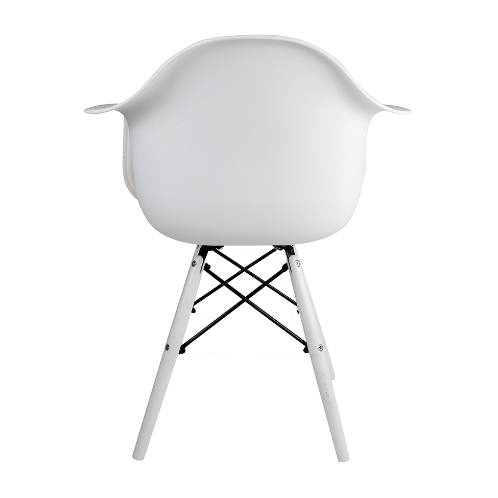 Conjunto com 2 Cadeiras Charles Eames com Braço II Branco