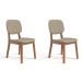 Conjunto com 2 Cadeiras Detroit Linho Areia e Nature