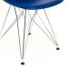 Conjunto com 2 Cadeiras Eames Cromado e Azul Marinho