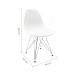 Conjunto com 2 Cadeiras Eames Cromado e Branco