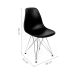 Conjunto com 2 Cadeiras Eames Cromado e Preto