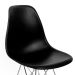 Conjunto com 2 Cadeiras Eames Cromado e Preto