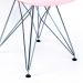 Conjunto com 2 Cadeiras Eames Cromado e Rosa
