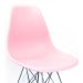Conjunto com 2 Cadeiras Eames Cromado e Rosa