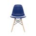 Conjunto com 2 Cadeiras Eames DSW Azul e Madeira