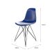 Conjunto com 2 Cadeiras Eames Eiffel Azul e Preto