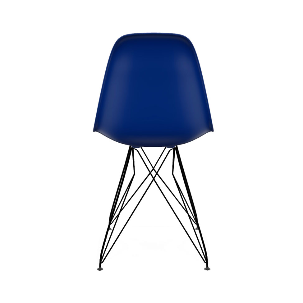 Conjunto com 2 Cadeiras Eames Eiffel Azul e Preto