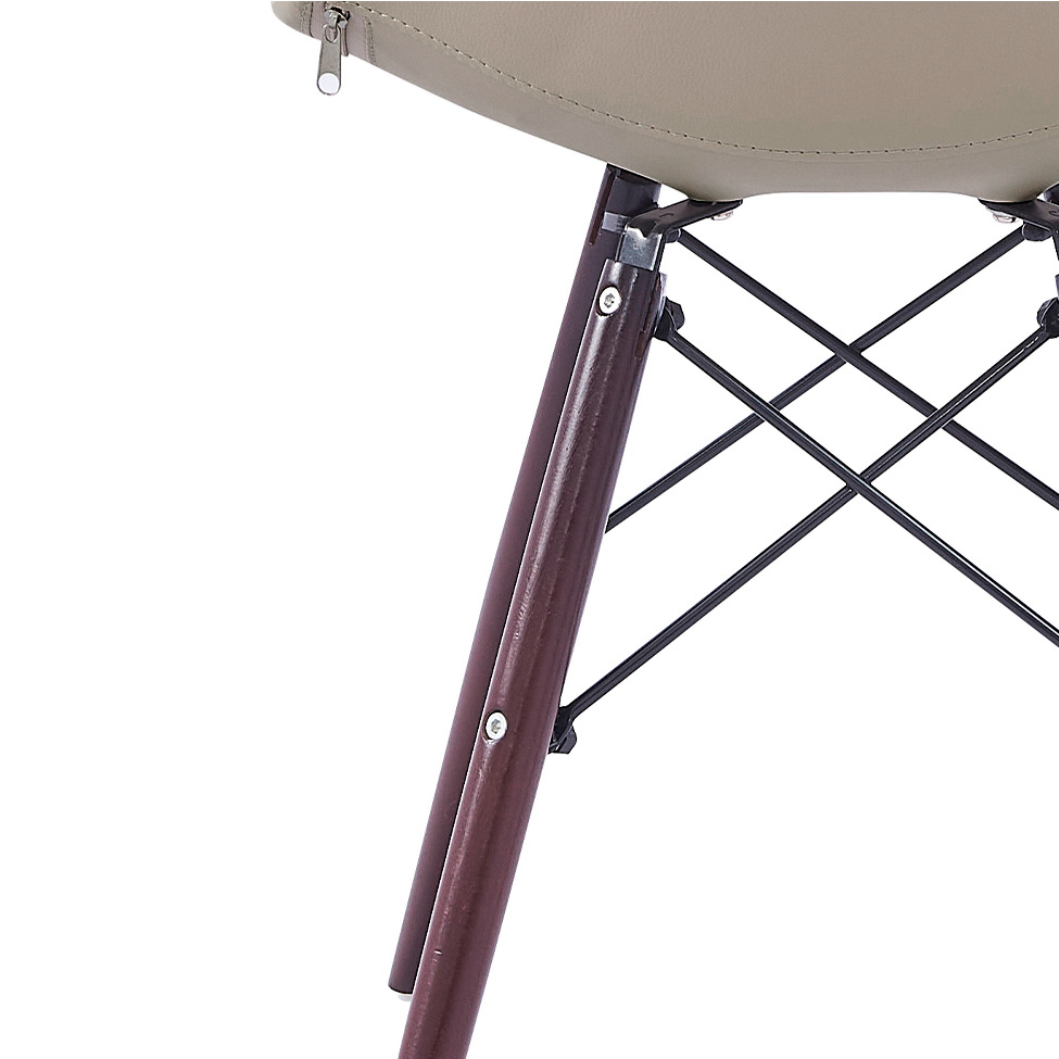 Conjunto com 2 Cadeiras Eames Eiffel Botonê Bege
