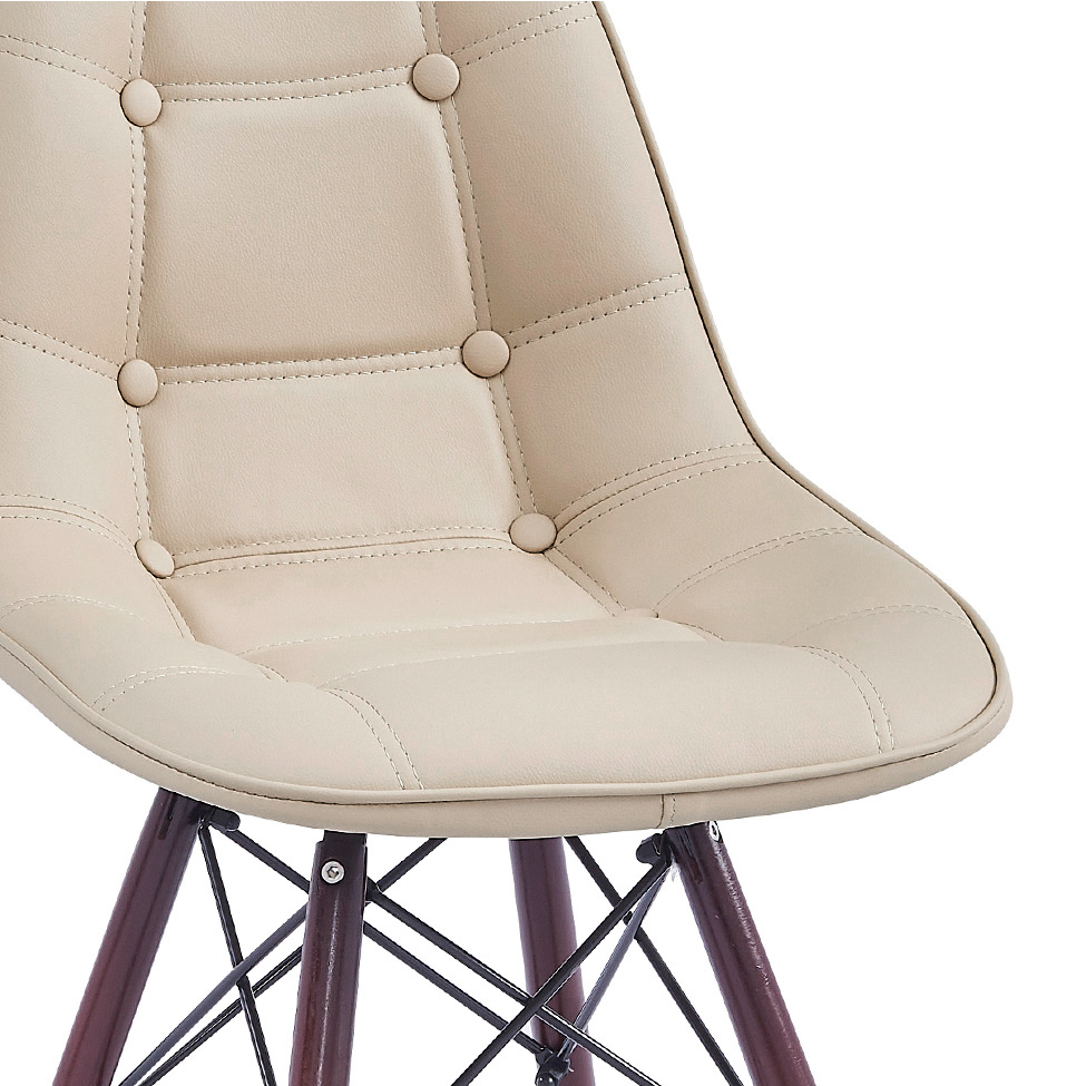 Conjunto com 2 Cadeiras Eames Eiffel Botonê Bege