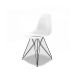 Conjunto com 2 Cadeiras Eames Eiffel Branco e Preto
