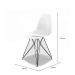 Conjunto com 2 Cadeiras Eames Eiffel Branco e Preto