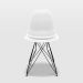 Conjunto com 2 Cadeiras Eames Eiffel Branco e Preto