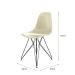 Conjunto com 2 Cadeiras Eames Eiffel Fendi e Preto