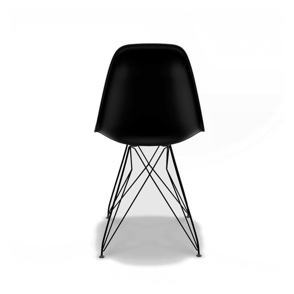 Conjunto com 2 Cadeiras Eames Eiffel Preto