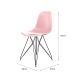 Conjunto com 2 Cadeiras Eames Eiffel Rosa e Preto