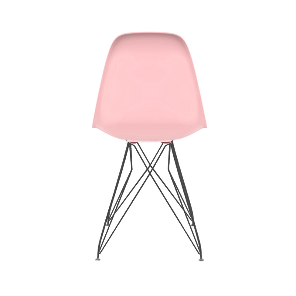 Conjunto com 2 Cadeiras Eames Eiffel Rosa e Preto