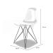 Conjunto com 2 Cadeiras Eames Eiffel Transparente e Preto
