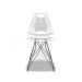 Conjunto com 2 Cadeiras Eames Eiffel Transparente e Preto