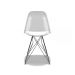 Conjunto com 2 Cadeiras Eames Eiffel Transparente e Preto