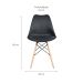 Conjunto com 2 Cadeiras Eames Saarinen Leda Preto