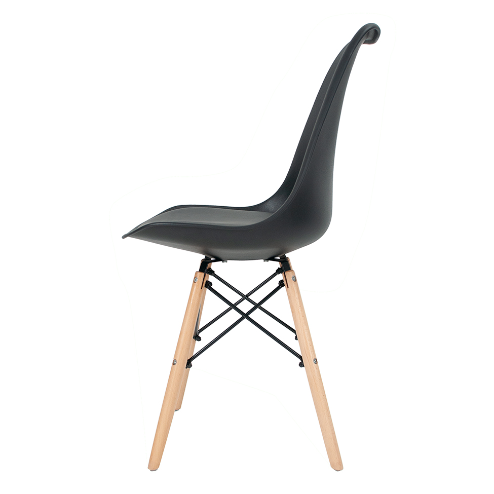 Conjunto com 2 Cadeiras Eames Saarinen Leda Preto
