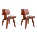 Conjunto com 2 Cadeiras Eames Walnut Madeira