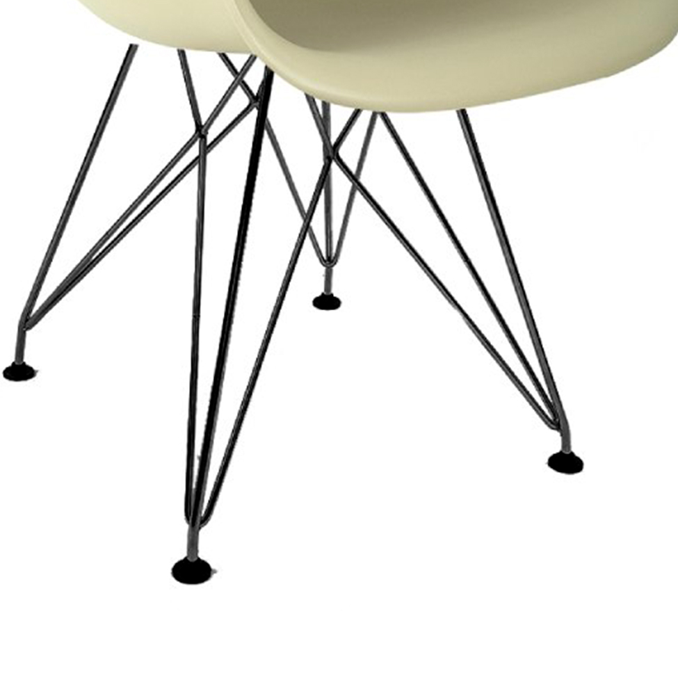 Conjunto com 2 Cadeiras Eiffel Bege