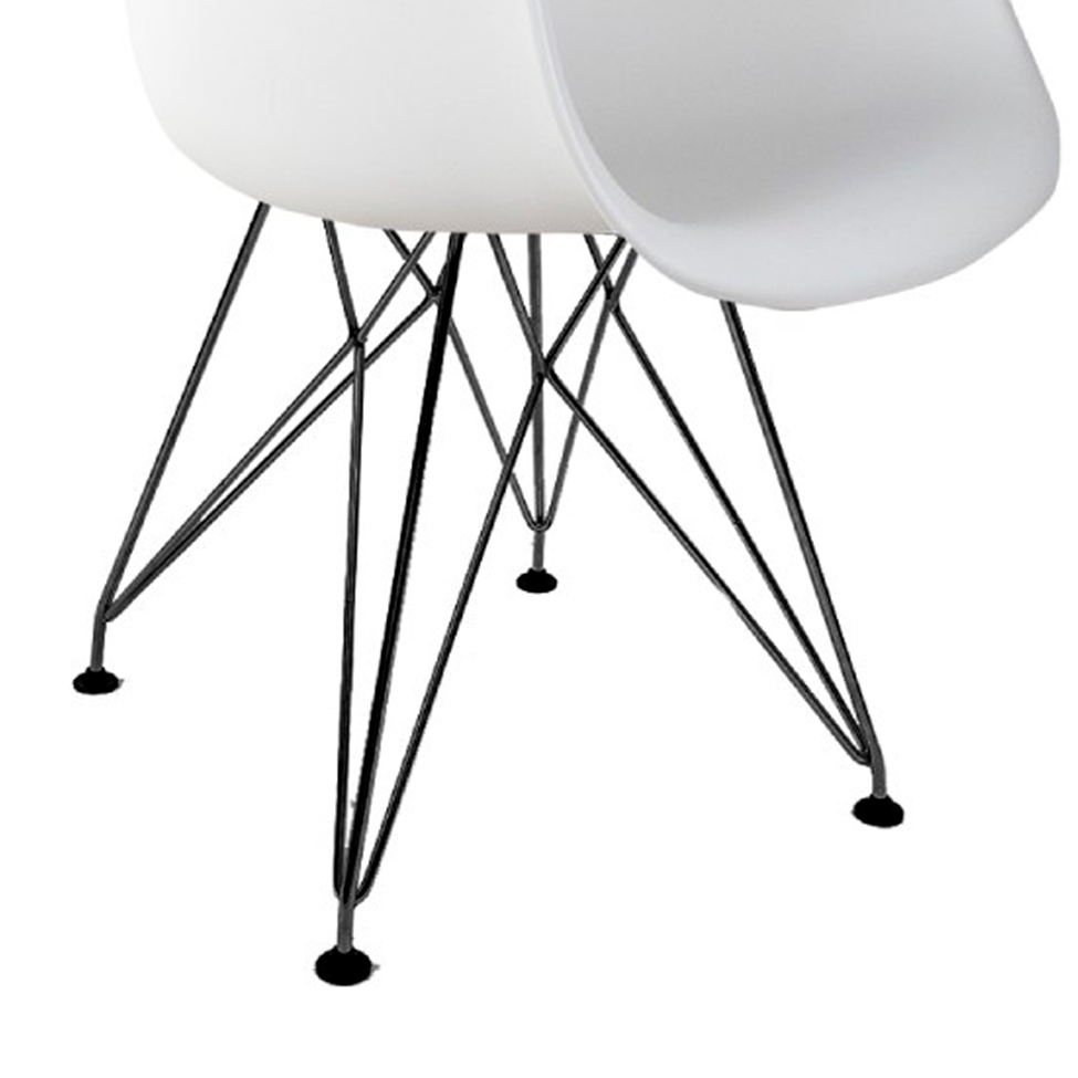 Conjunto com 2 Cadeiras Eiffel Branco