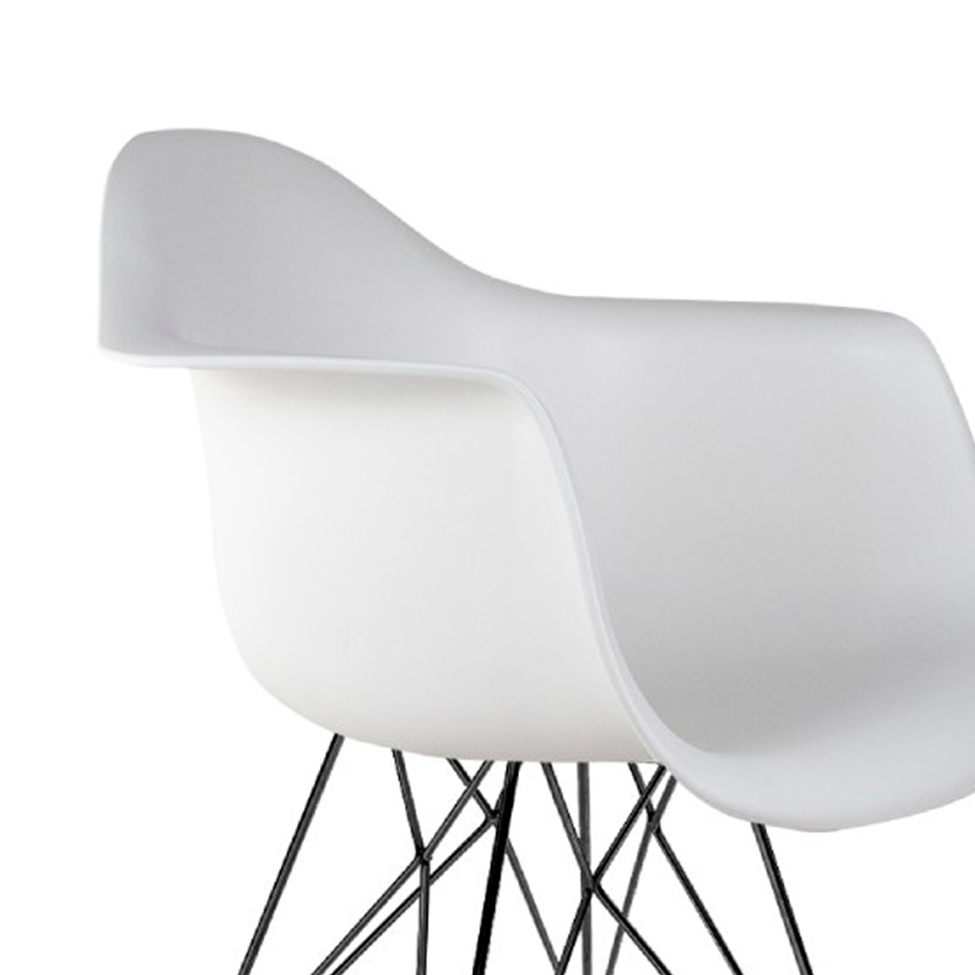 Conjunto com 2 Cadeiras Eiffel Branco