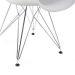 Conjunto com 2 Cadeiras Eiffel Cromado e Branco