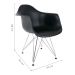 Conjunto com 2 Cadeiras Eiffel Cromado e Preto