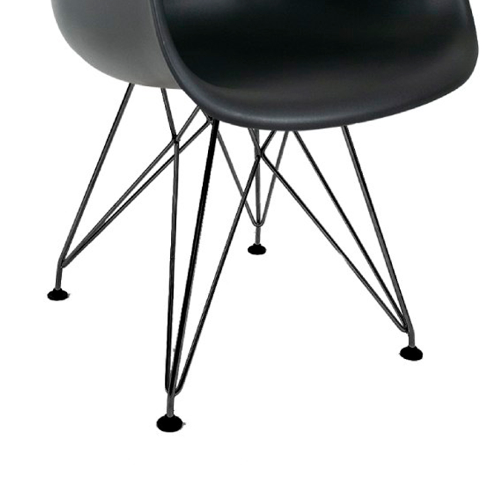 Conjunto com 2 Cadeiras Eiffel Preto