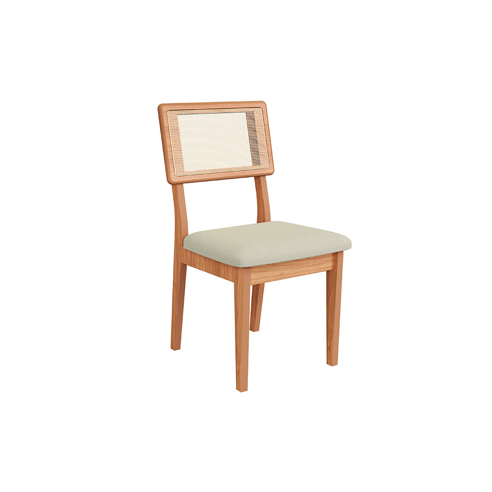 Conjunto com 2 Cadeiras Favale Algodão Cesare e Freijó