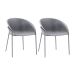 Conjunto com 2 Cadeiras Gemelli Cinza
