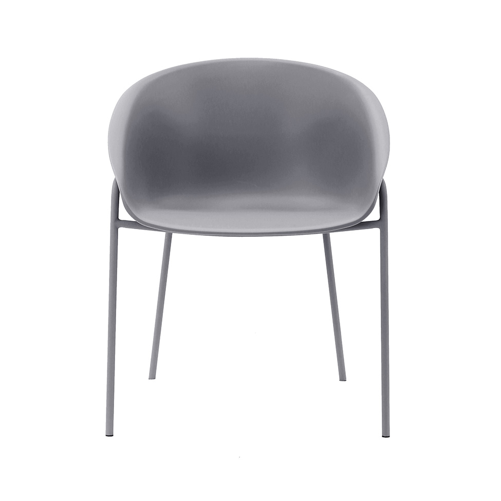 Conjunto com 2 Cadeiras Gemelli Cinza