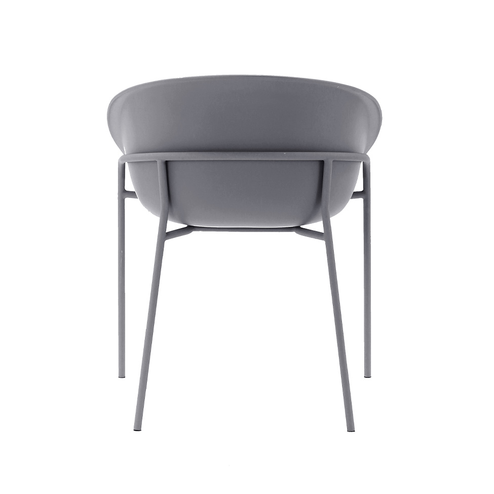 Conjunto com 2 Cadeiras Gemelli Cinza