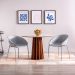 Conjunto com 2 Cadeiras Gemelli Cinza