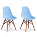 Conjunto com 2 Cadeiras Infantis Eames Azul