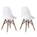 Conjunto com 2 Cadeiras Infantis Eames Branco