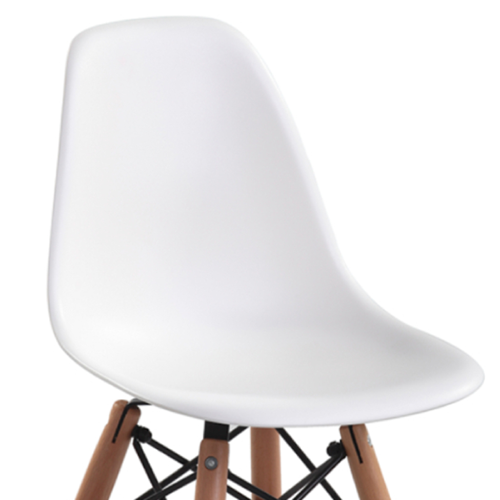 Conjunto com 2 Cadeiras Infantis Eames Branco