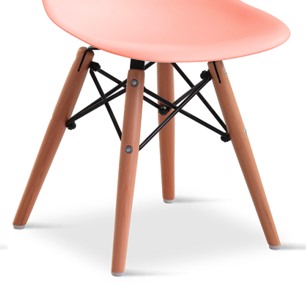 Conjunto com 2 Cadeiras Infantis Eames Rosa