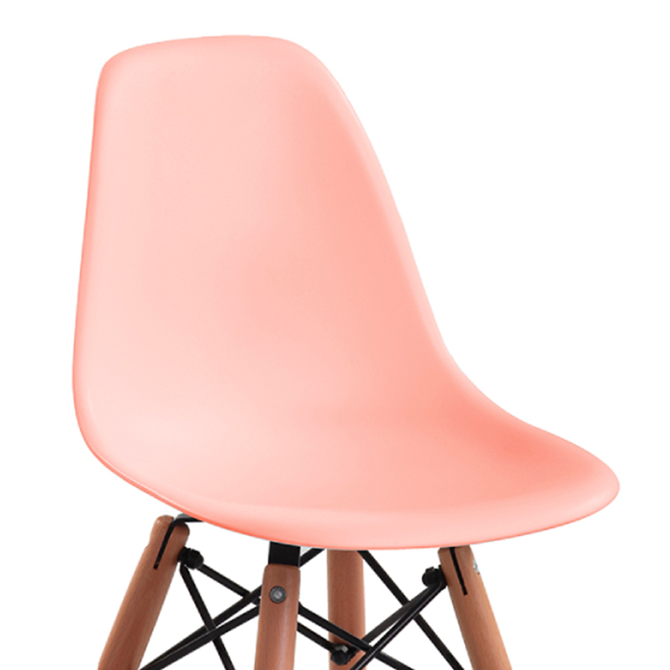 Conjunto com 2 Cadeiras Infantis Eames Rosa