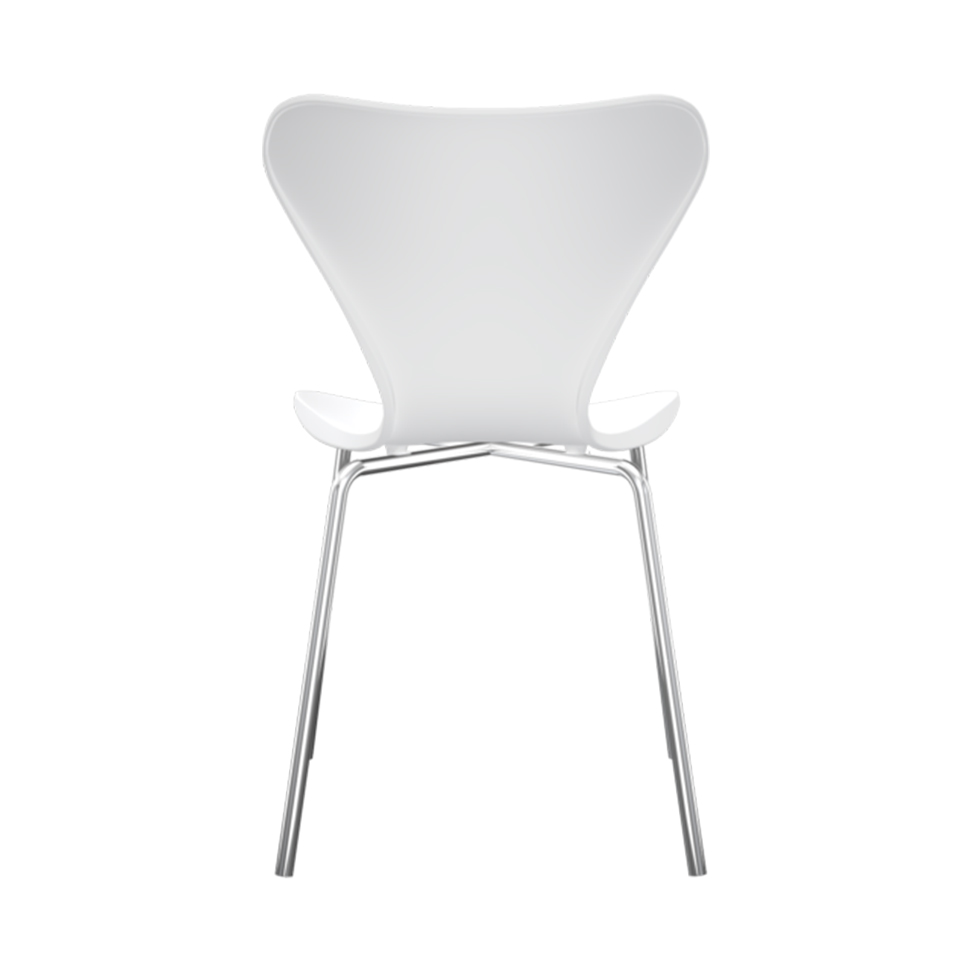 Conjunto com 2 Cadeiras Jacobsen Branco e Cromado
