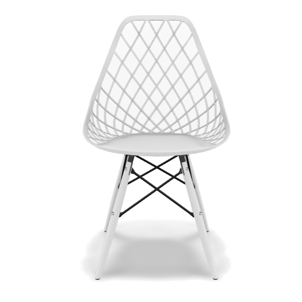 Conjunto com 2 Cadeiras Kaila DSW Branco