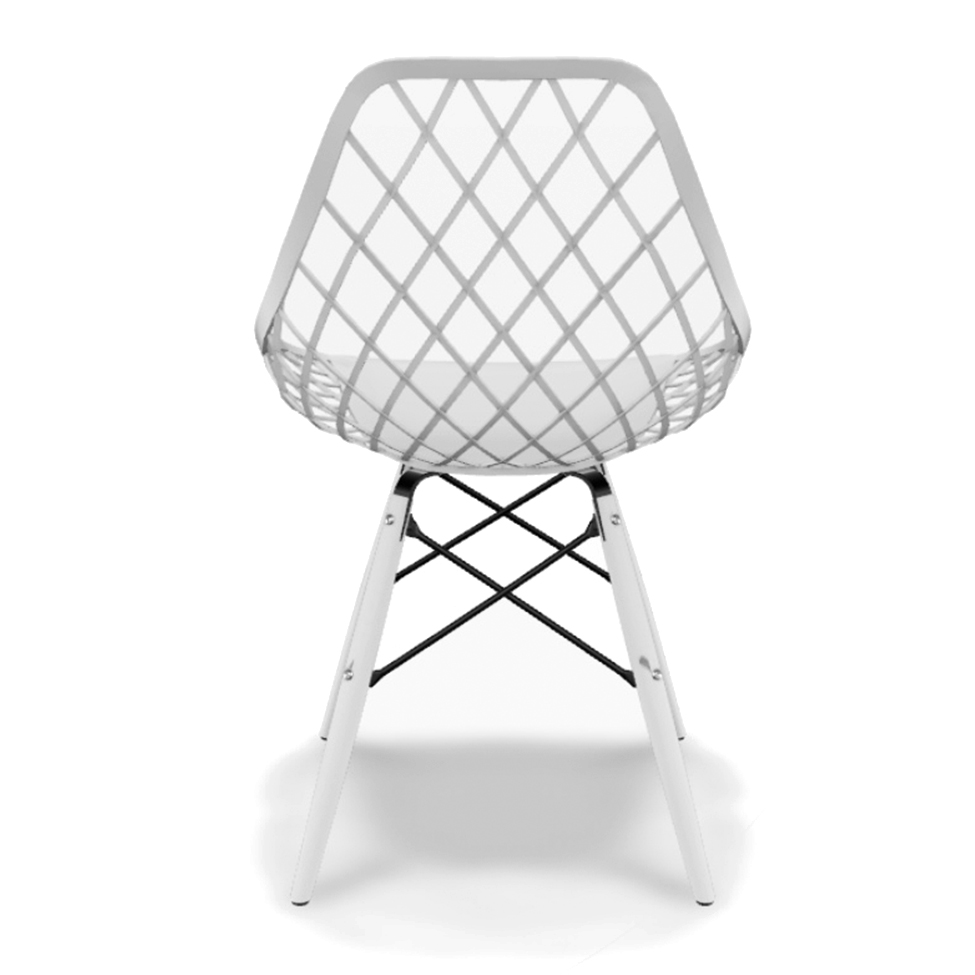 Conjunto com 2 Cadeiras Kaila DSW Branco