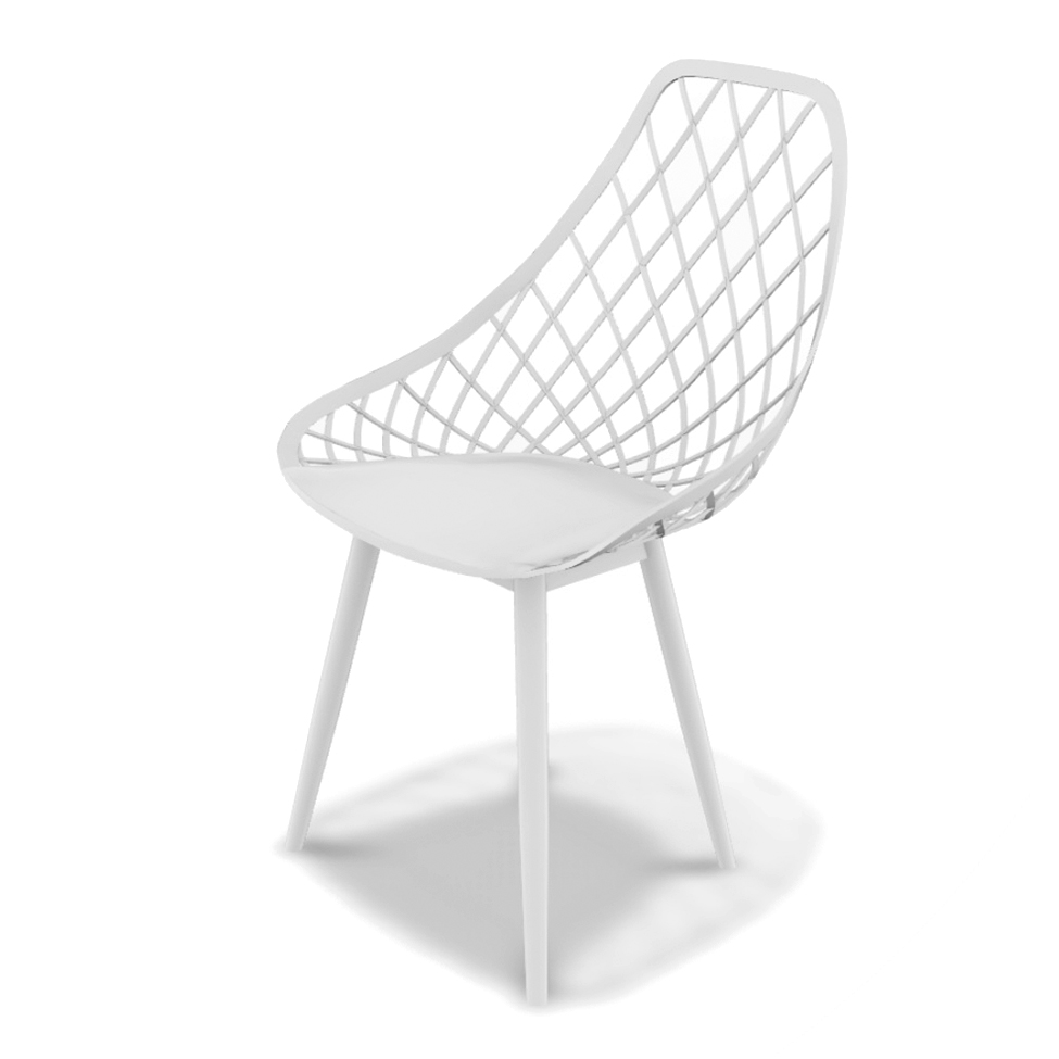 Conjunto com 2 Cadeiras Kaila Garden Branco